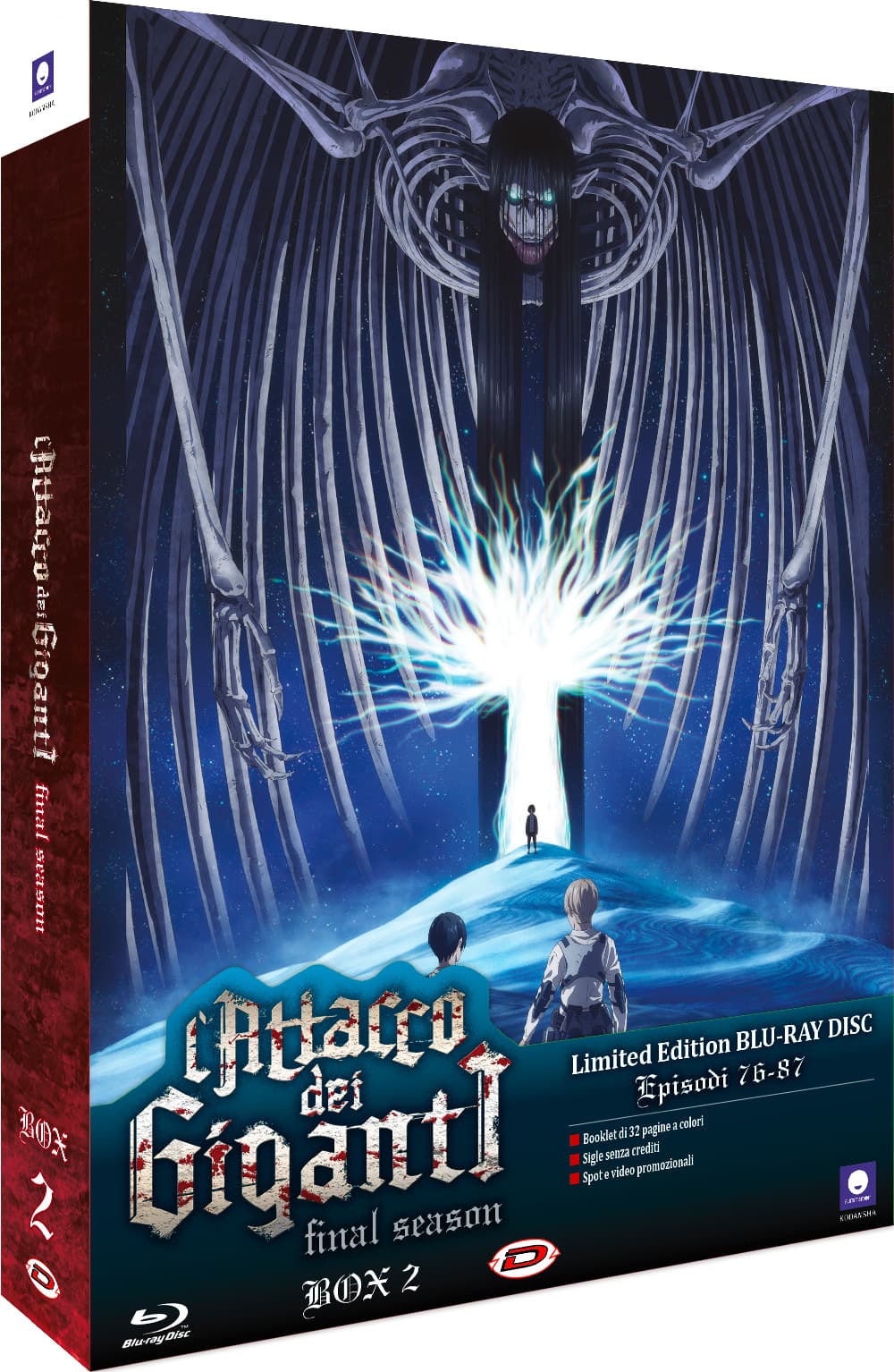 L'Attacco dei Giganti - Attack on Titan - Final Season - Box 2 - Episodi 76 / 87 - Anime - 3 Blu-Ray - Dynit - Italiano / Giapponese