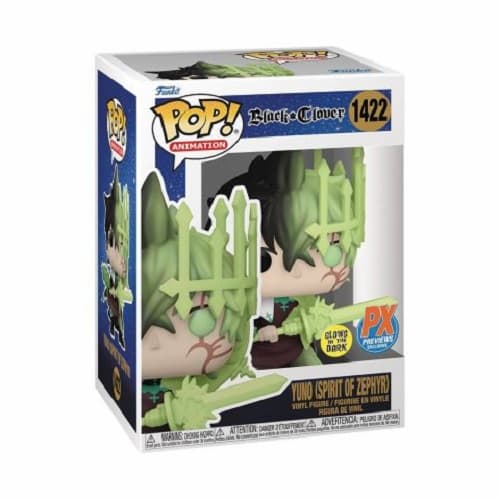 Black Clover - Yuno (Spirit of Zephyr) - Funko POP! #1422 - Glows in the Dark - PX Previews Exclusive - Animation