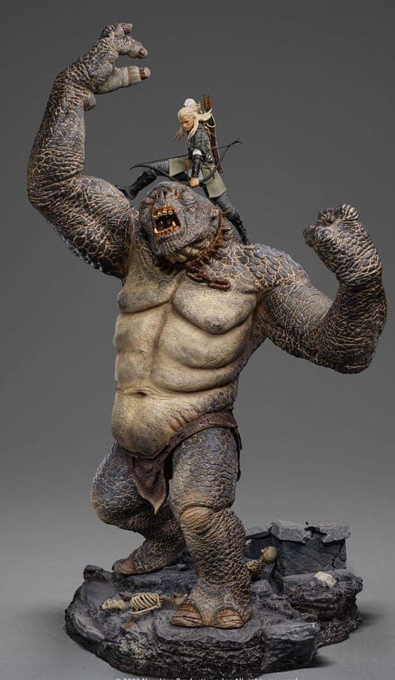 Il Signore degli Anelli - Cave Troll and Legolas - Deluxe Art Scale Statue 1/10 72 cm