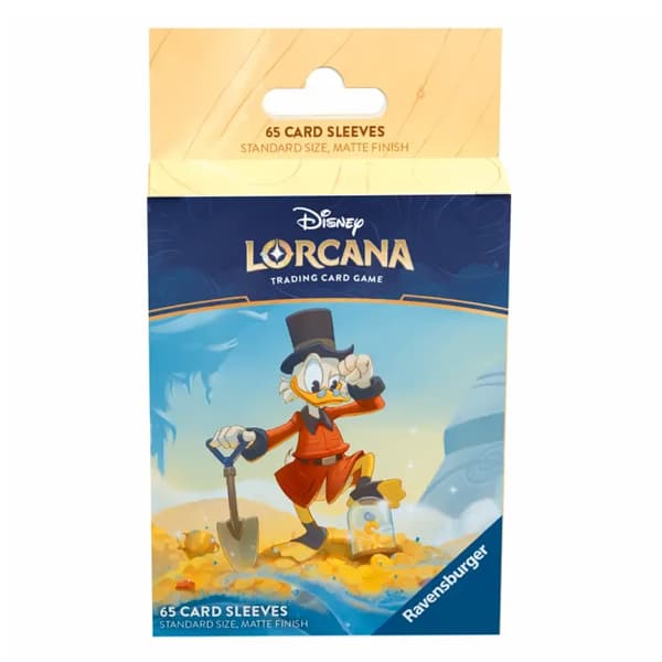 Disney Lorcana - 65 Bustine Protettive - Zio Paperone - Standard Matte - Nelle Terre d'Inchiostro - Into the Inklands