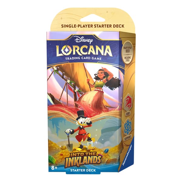 Disney Lorcana - Starter Deck Vaiana e Zio Paperone - Nelle Terre d'Inchiostro - Into the Inklands - Inglese