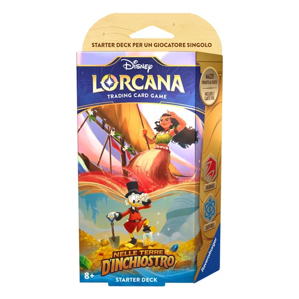 Disney Lorcana - Starter Deck Vaiana e Zio Paperone - Nelle Terre d'Inchiostro - Into the Inklands - Italiano