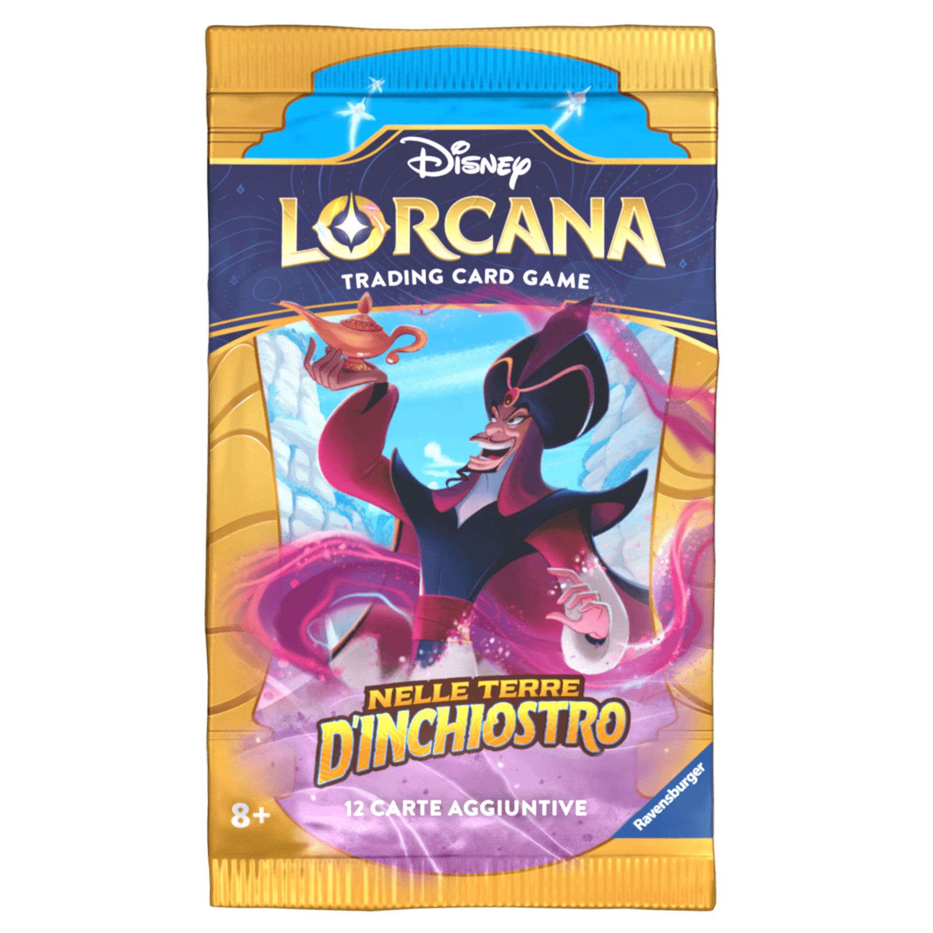 Disney Lorcana - Bustina 12 Carte - 12 Cards Pack - Nelle Terre d'Inchiostro - Into the Inklands - Artwork Jafar - Inglese