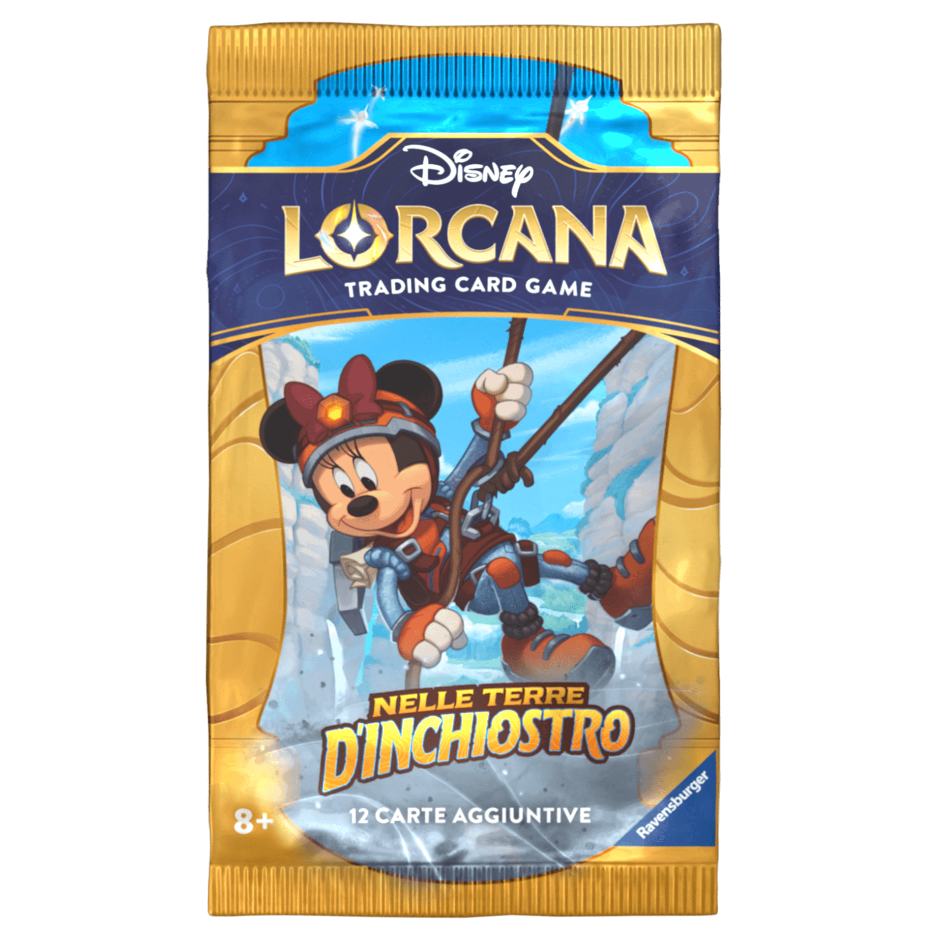 Disney Lorcana - Bustina 12 Carte - 12 Cards Pack - Nelle Terre d'Inchiostro - Into the Inklands - Artwork Casuale - Inglese