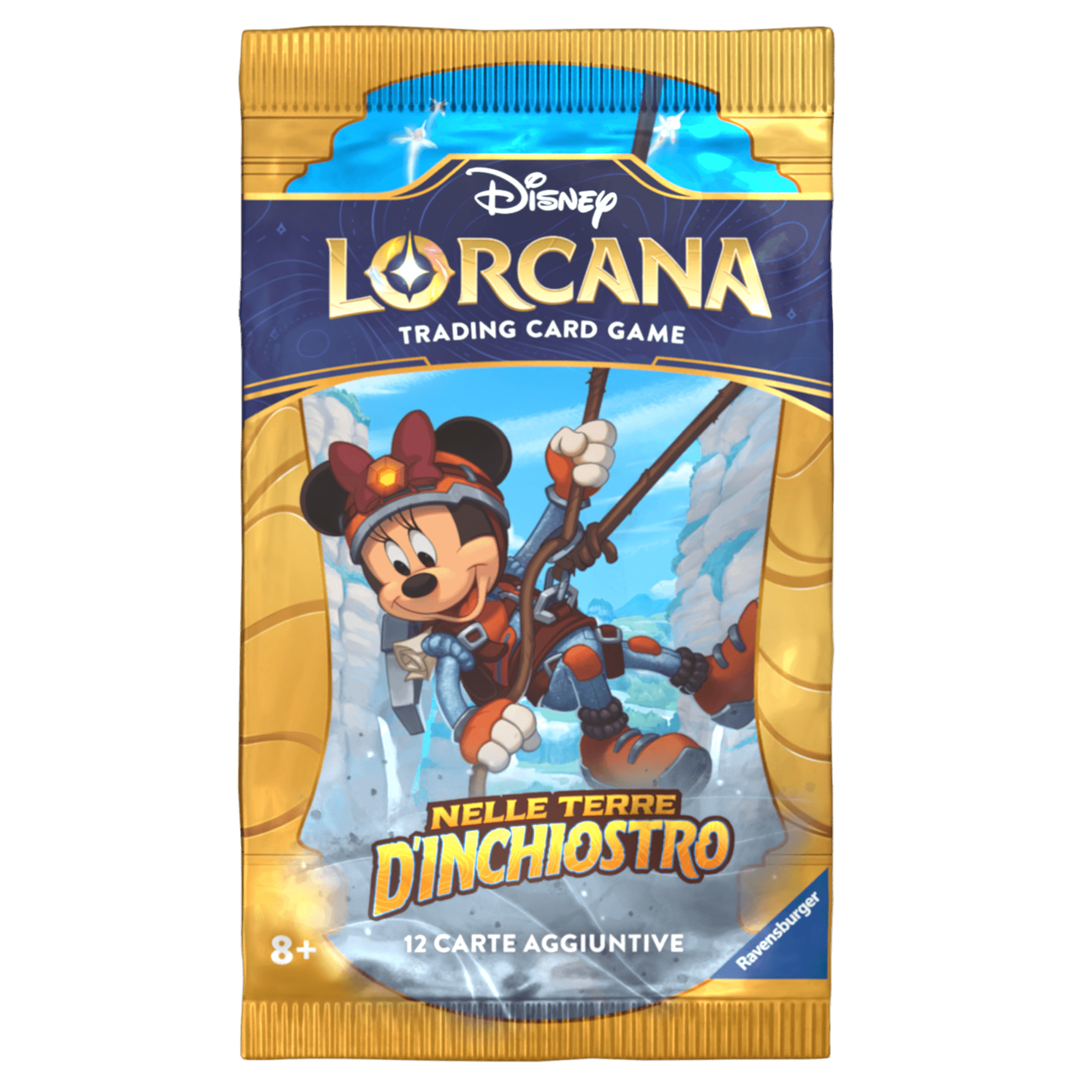 Disney Lorcana - Bustina 12 Carte - 12 Cards Pack - Nelle Terre d'Inchiostro - Into the Inklands - Artwork Casuale - Inglese