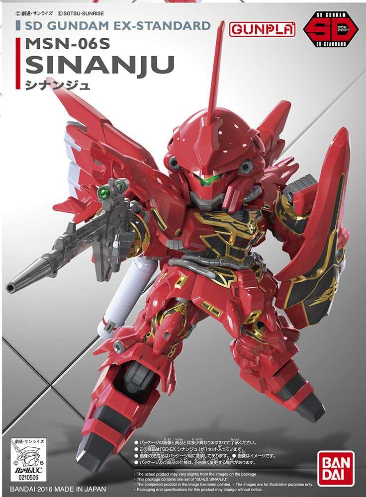 Bandai Model Kit Gunpla - Sinanju - Sd Gundam Ex Standard 013 - MSN-06S