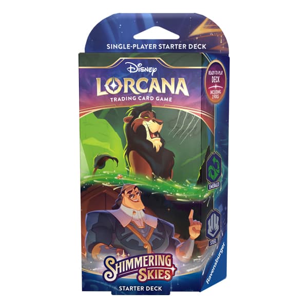 Disney Lorcana - Starter Deck Smeraldo Acciaio - Cieli Scintillanti - Shimmering Skies - Inglese