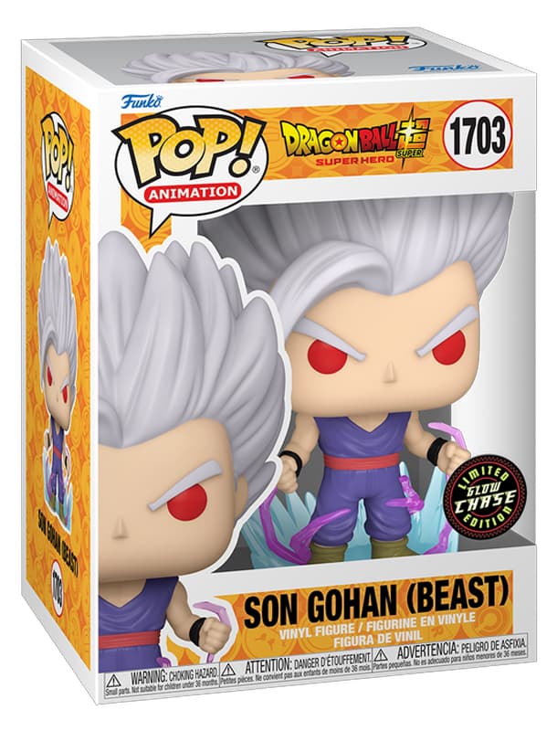 Dragon Ball Super: Super Hero - Son Gohan (Beast) (Powering Up) - Funko POP! #1703 - Limited Glow Chase Edition - Animation