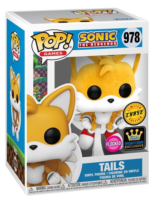 Sonic The Hedgehog - Tails (Flying) - Funko POP! #978 - Speciality Series Exclusive - Flocked - Limited Chase Edition - Games