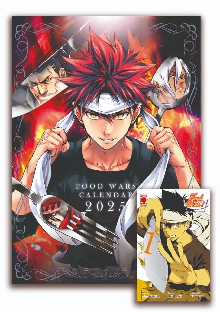 Food Wars Calendario 2025 + Food Wars 1 Variant - Panini Comics - Italiano