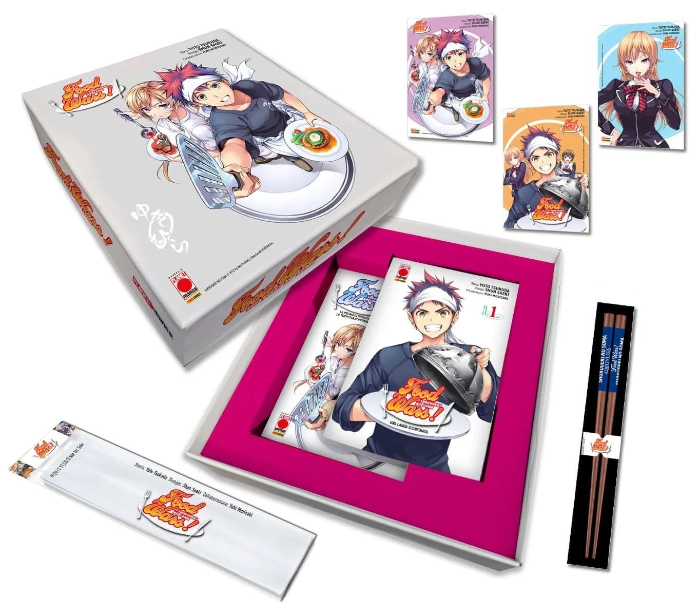 Food Wars Cofanetto Deluxe (Vol. 1 Variant + 2 Variant + Gadget) - Panini Comics - Italiano