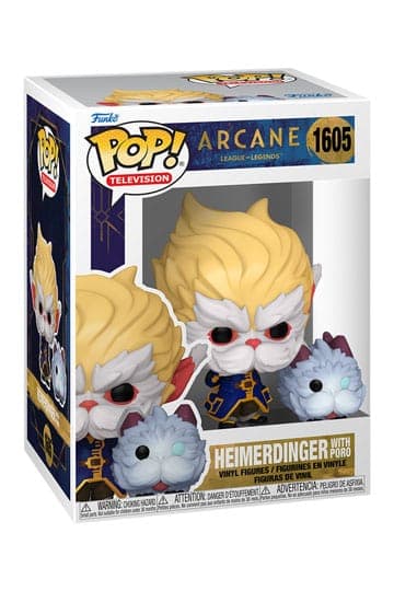 Arcane League of Legends Funko POP! Vinyl Figure Heimerdinger w/Poro 9 cm #1605 - Games