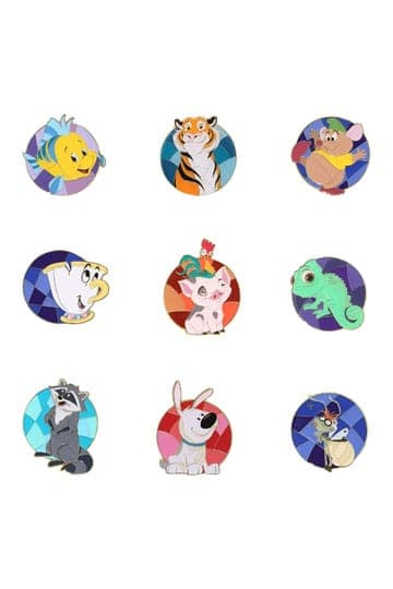 Disney by Loungefly Enamel Pins Blind Box Princess Animal Stain Glass - Disney