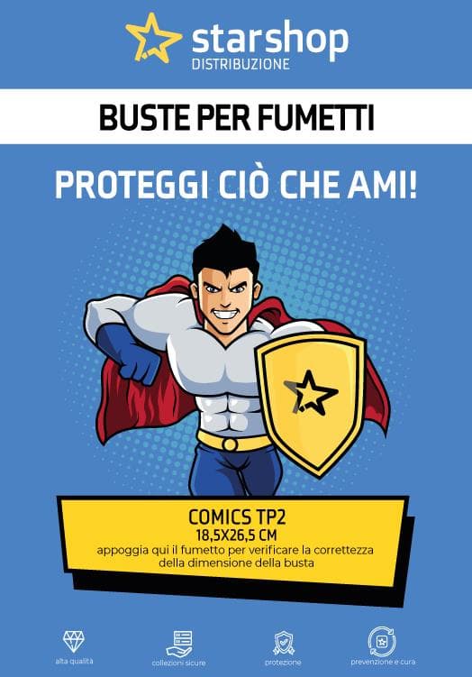 Buste Protettive Fumetti - Comics TP2 - 18,5x26,5 cm - Confezione da 100 - Star Shop