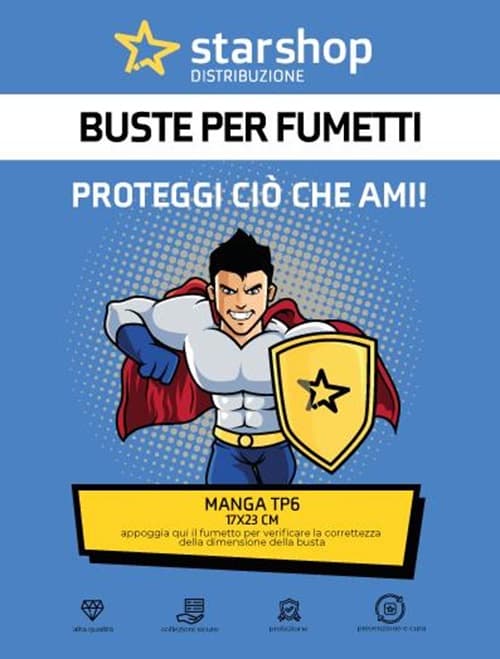 Buste Protettive Fumetti - Manga TP6 - 17x23 cm - Confezione da 100 - Star Shop
