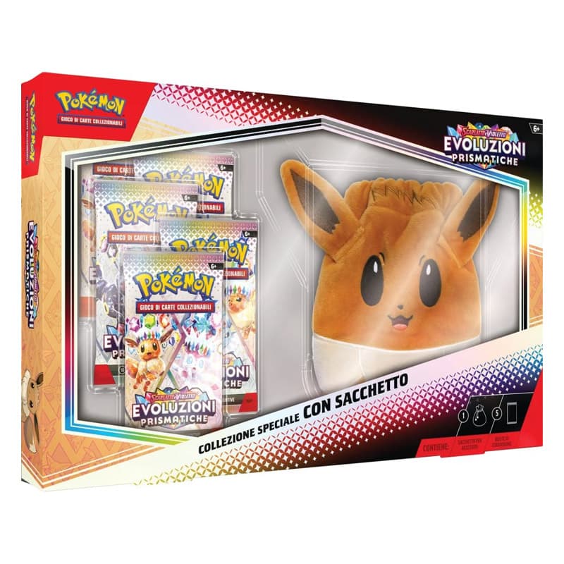 Pokémon Collezione Speciale Evoluzioni Prismatiche con Sacchetto Eevee - Italiano