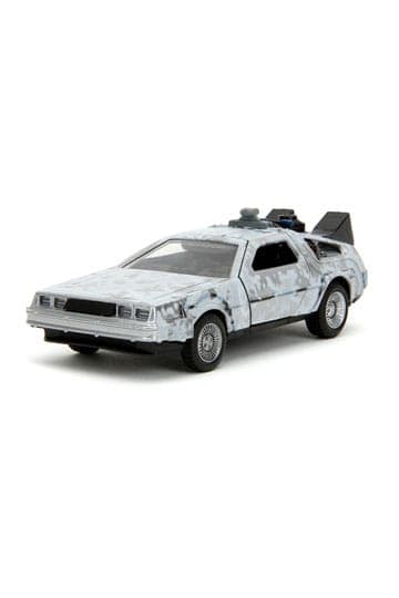 Back to the Future Hollywood Rides Diecast Model 1/32 DeLorean Time Machine Frost