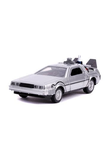 Back to the Future II Hollywood Rides Diecast Model 1/32 DeLorean Time Machine