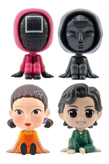 Squid Game Bobble Hero Bobble-Head (Window Box Ver.) 6 cm Display 4 Pz