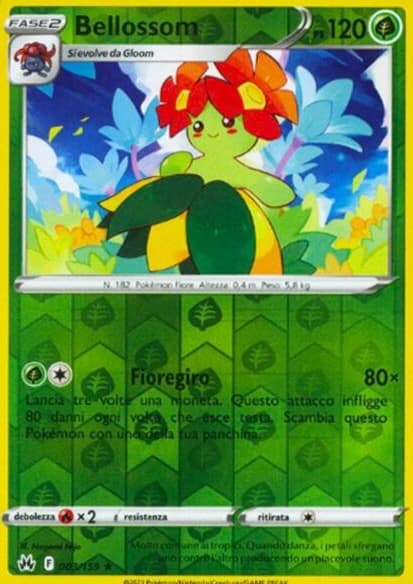 Bellossom - Reverse - Zenit Regale 3/159 - Italiano - HOLO - Near Mint