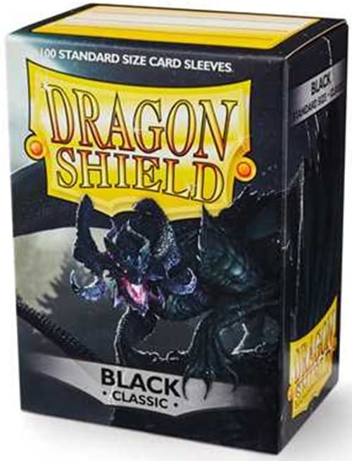 Bustine Protettive 100 Carte - Black Classic Lisce Standard Size - Dragon Shield