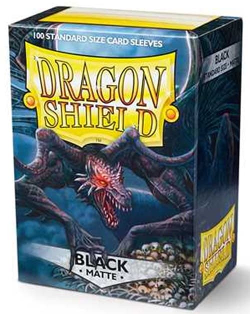 Bustine Protettive 100 Carte - Black Matte Ruvide Standard Size - Dragon Shield