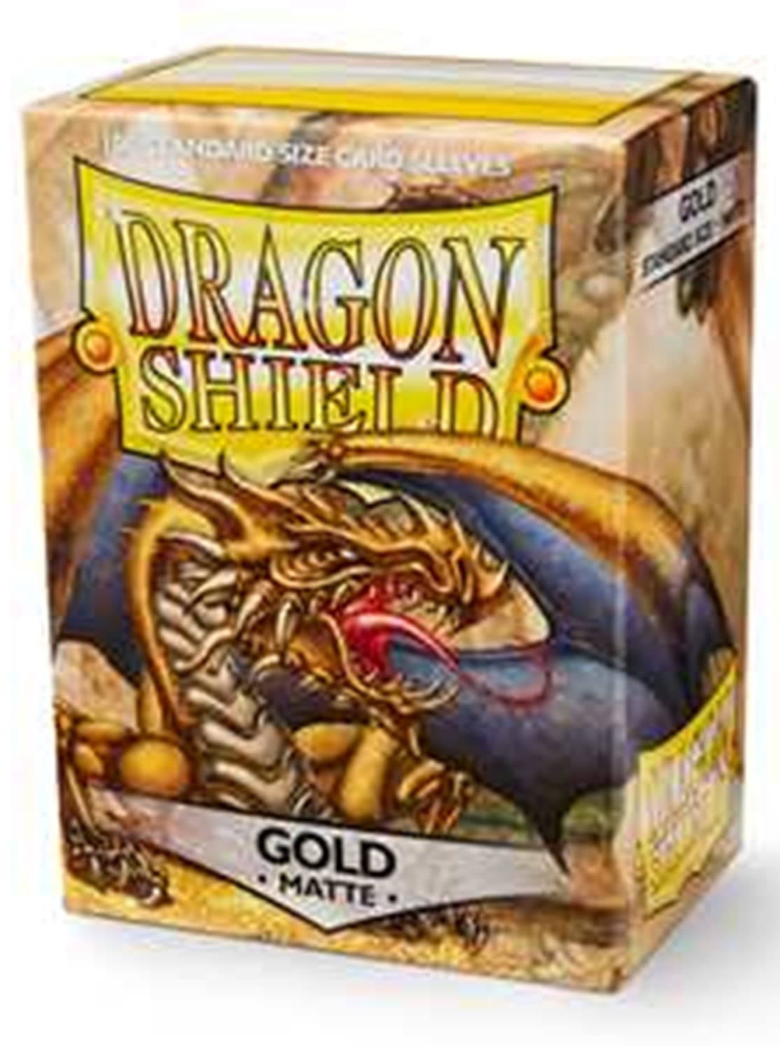 Bustine Protettive 100 Carte - Gold Matte Ruvide Standard Size - Dragon Shield