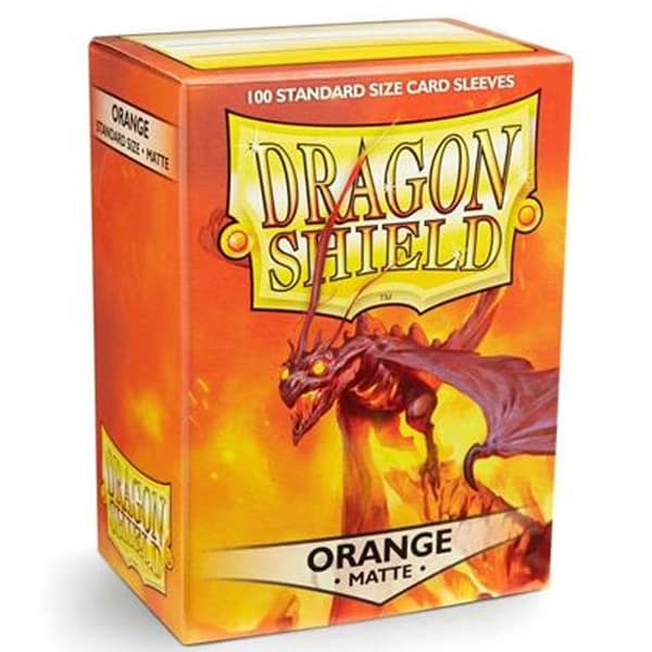 Bustine Protettive 100 Carte - Orange Arancio Matte - Standard Dragon Shield