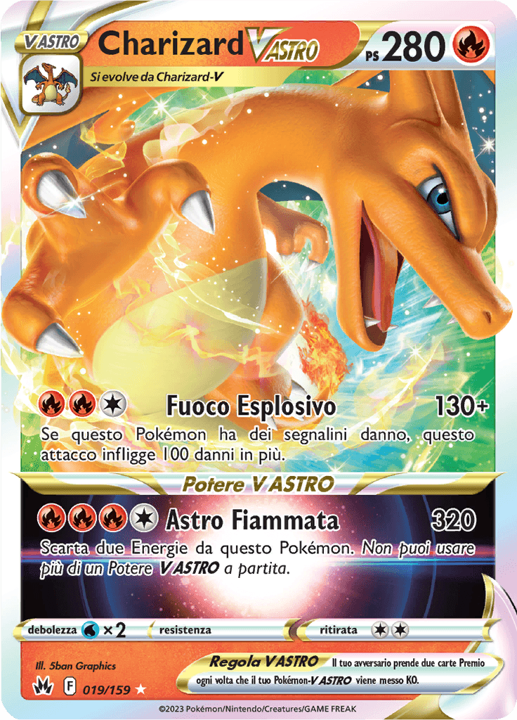 Charizard V ASTRO - Zenit Regale 19/159 - Italiano - HOLO - Near Mint