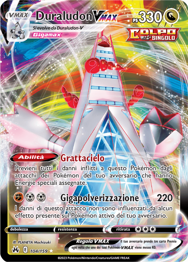 Duraludon VMAX - Zenit Regale 104/159 - Italiano - HOLO - Near Mint