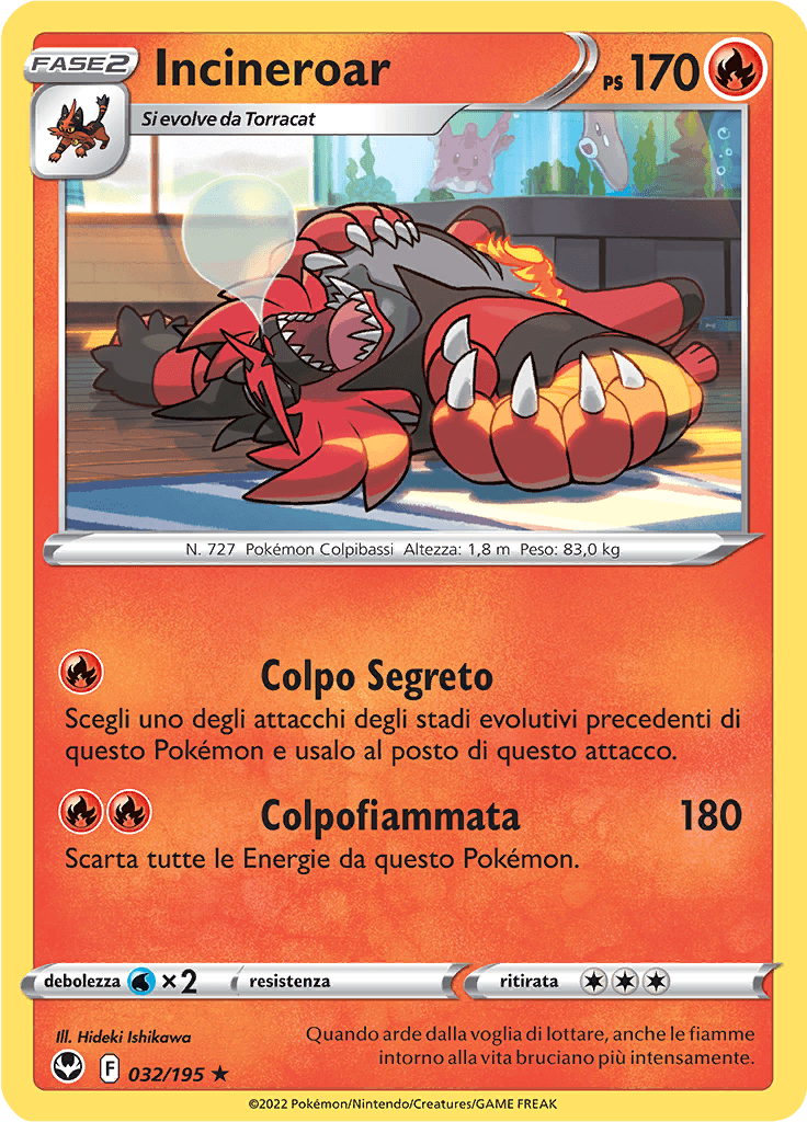 Incineroar - Tempesta Argentata 32/195 - Italiano - Near Mint