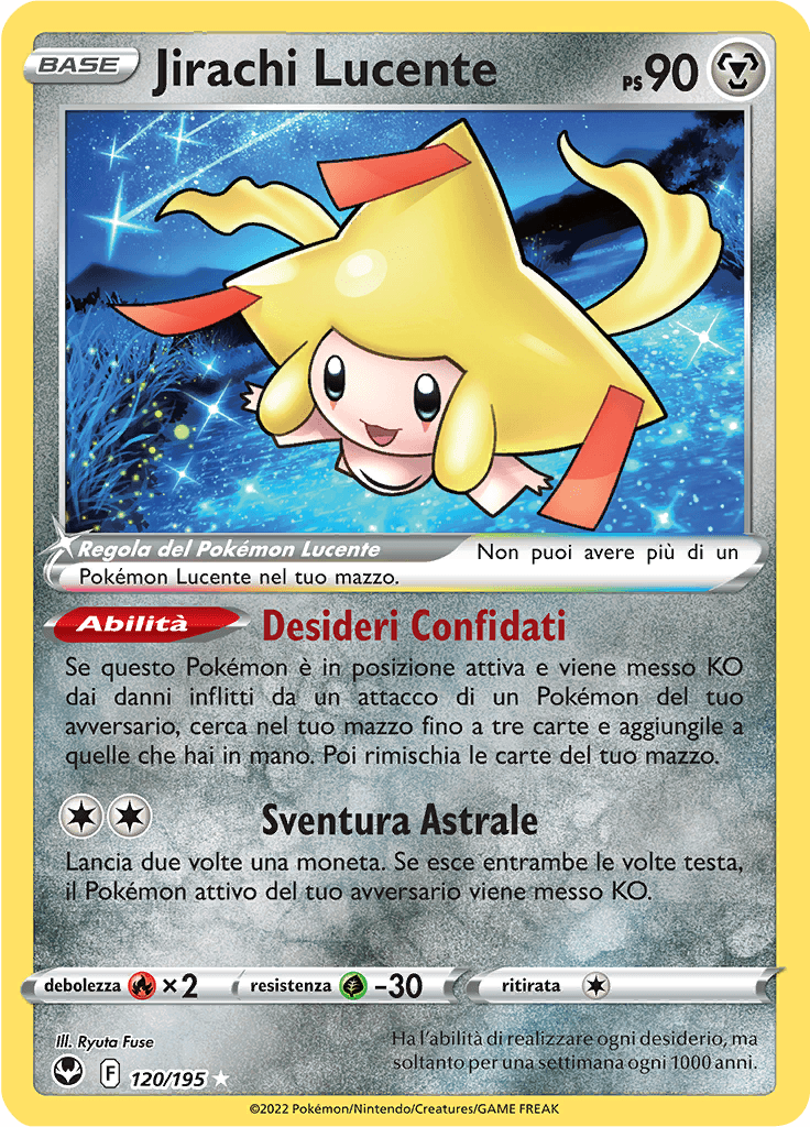 Jirachi Lucente - Tempesta Argentata 120/195 - Italiano - HOLO - Near Mint