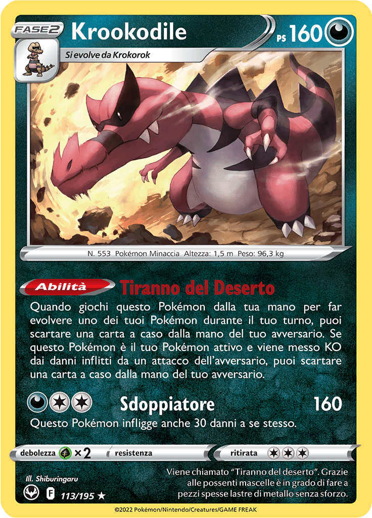 Krookodile - Tempesta Argentata 113/195 - Italiano - HOLO - Near Mint