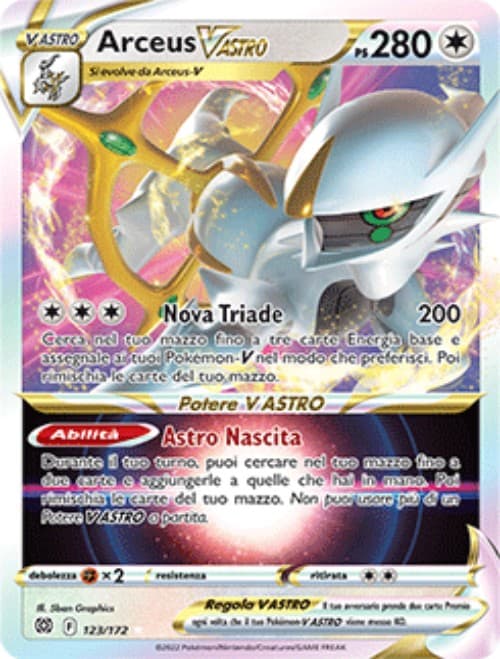 Arceus V ASTRO - Astri Lucenti 123/172 - Italiano- HOLO - Near Mint