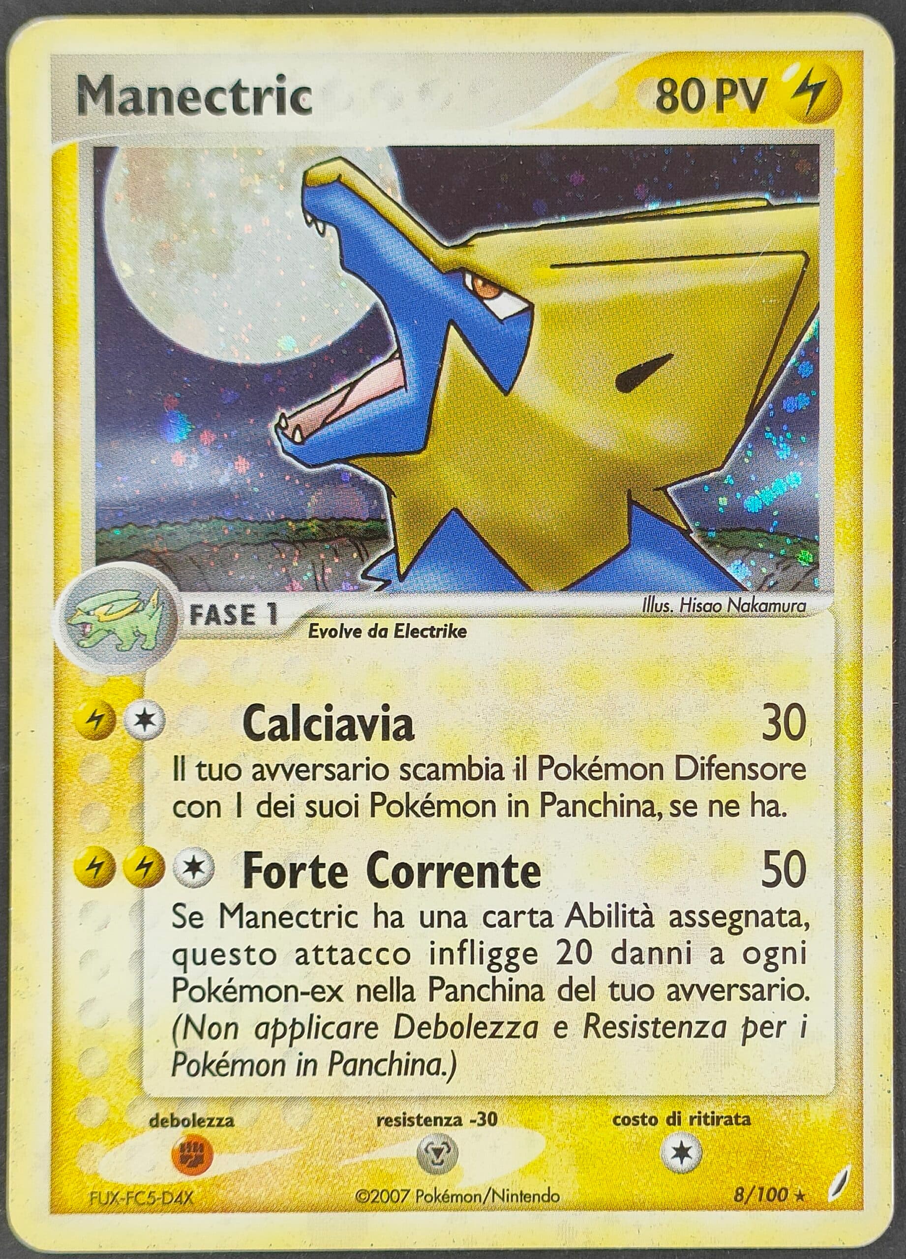Manectric - EX Guardiani dei Cristalli 8/100 - Italiano - HOLO - Very Good