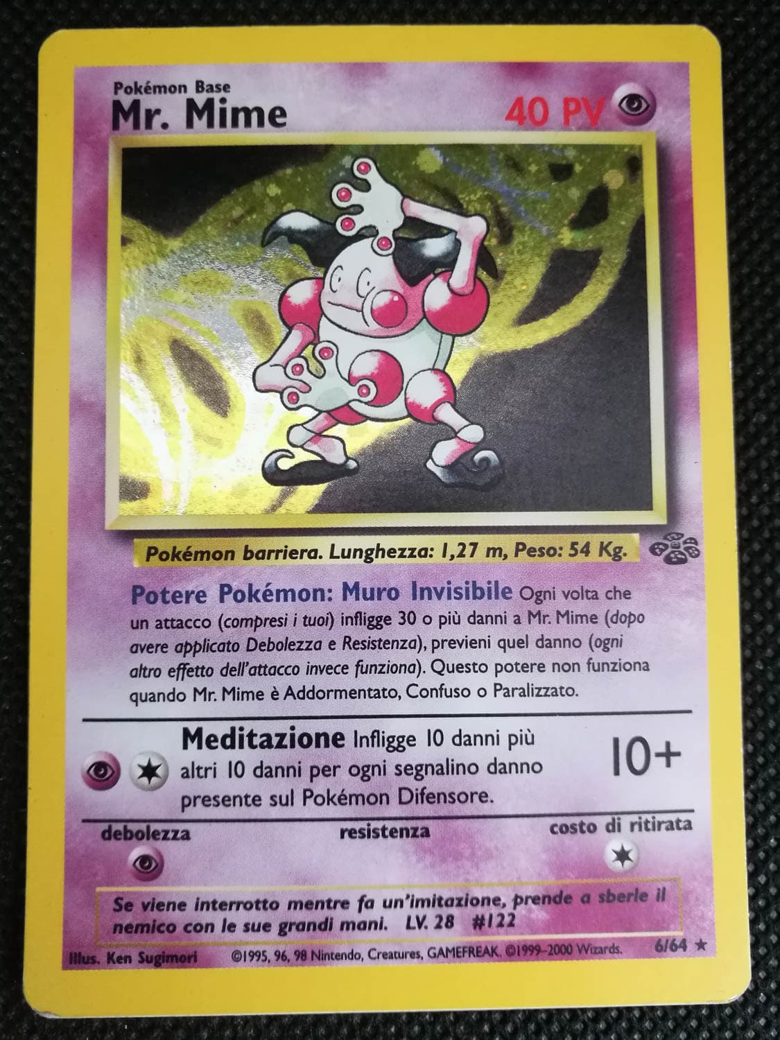 Mr. Mime - Jungle 6/64 - Italiano- HOLO - Very Good