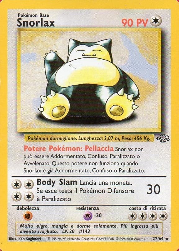 Snorlax - Jungle 27/64 - Italiano - Near Mint