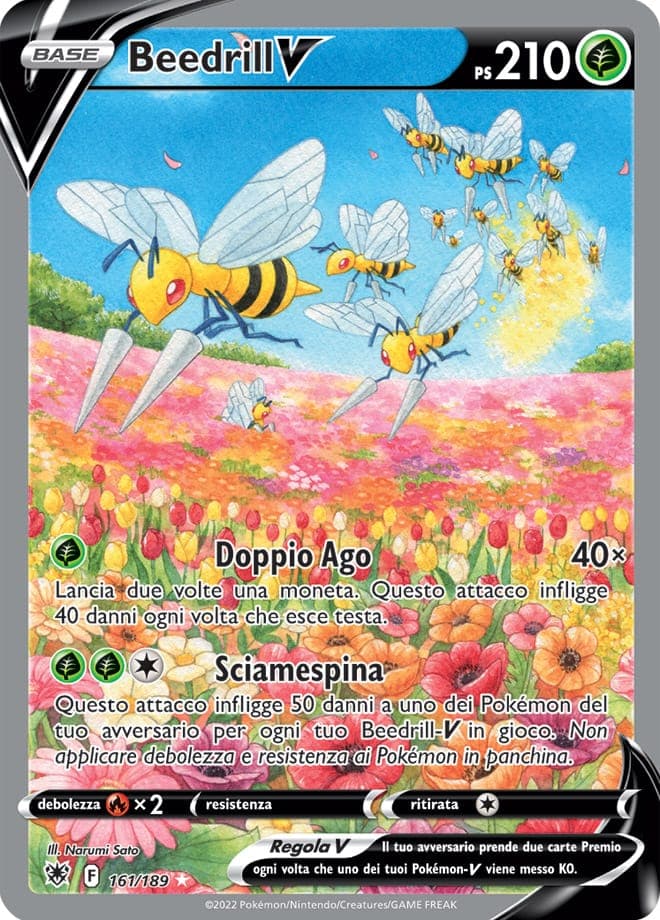 Beedrill V - Lucentezza Siderale 161/189 - Italiano- HOLO - Nuovo