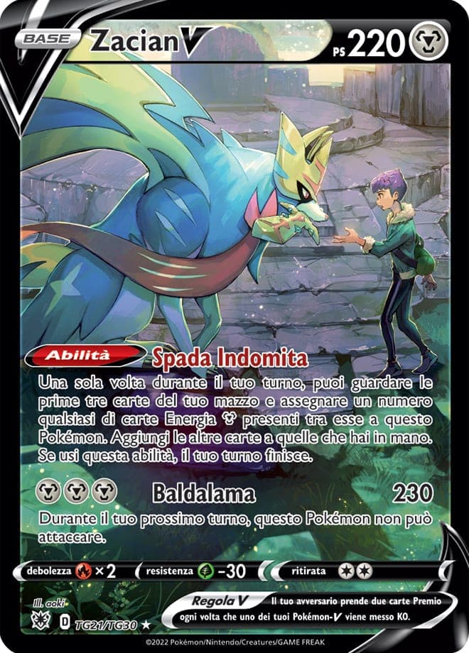 Zacian V - Lucentezza Siderale TG21/TG30 - Italiano- HOLO - Nuovo