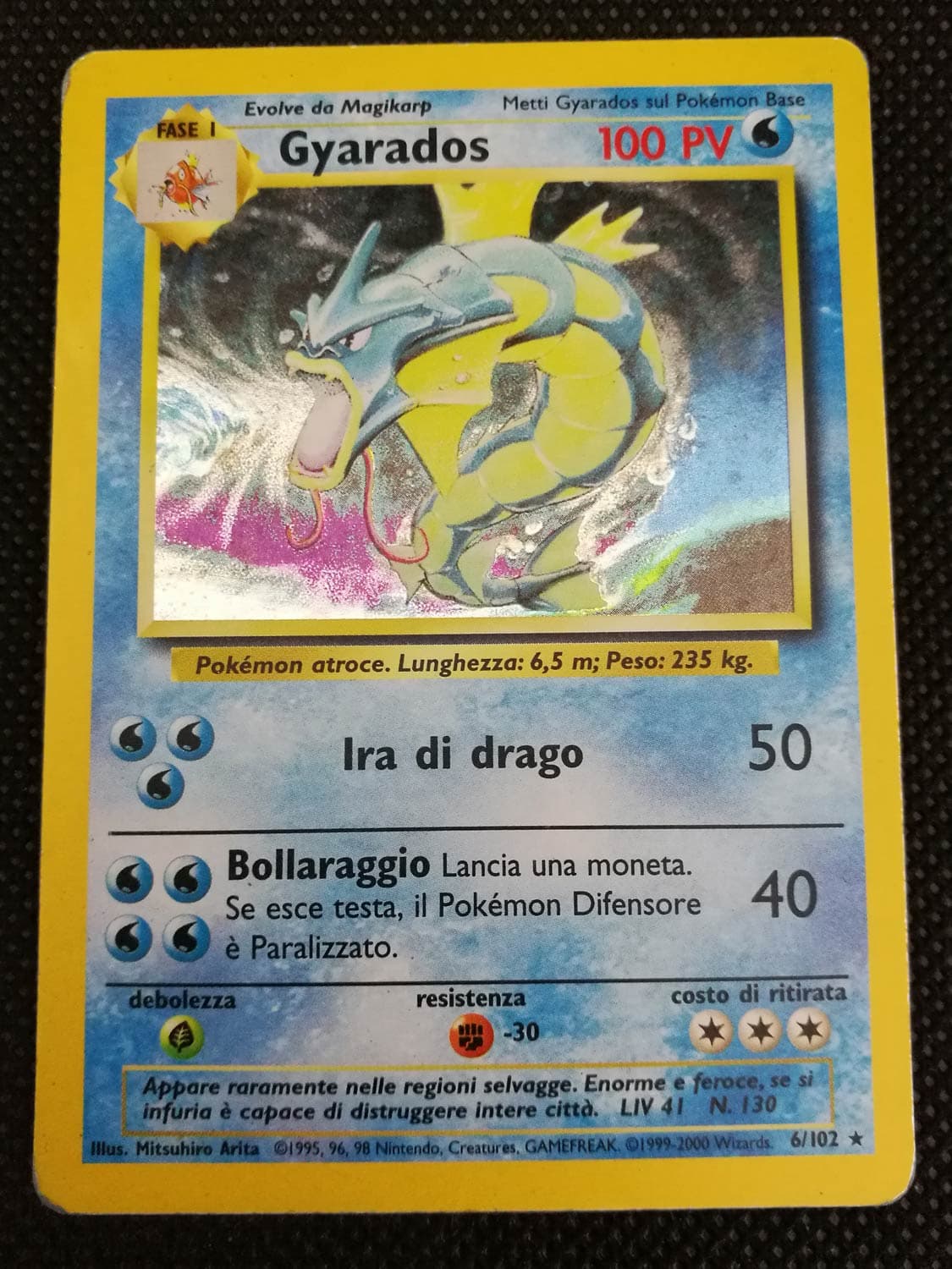 Gyarados - Set Base 6/102 - Italiano- HOLO - Good