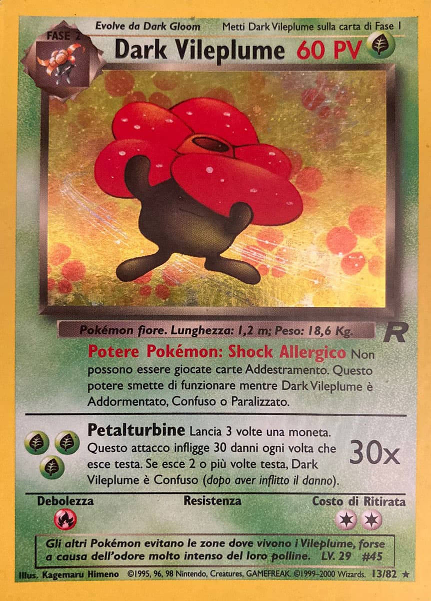 Dark Vileplume - Team Rocket 13/82 - Italiano- HOLO - Good
