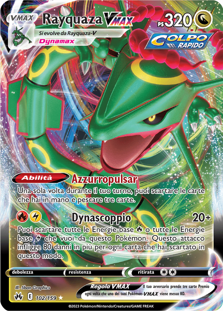 Rayquaza VMAX - Zenit Regale 102/159 - Italiano - HOLO - Near Mint