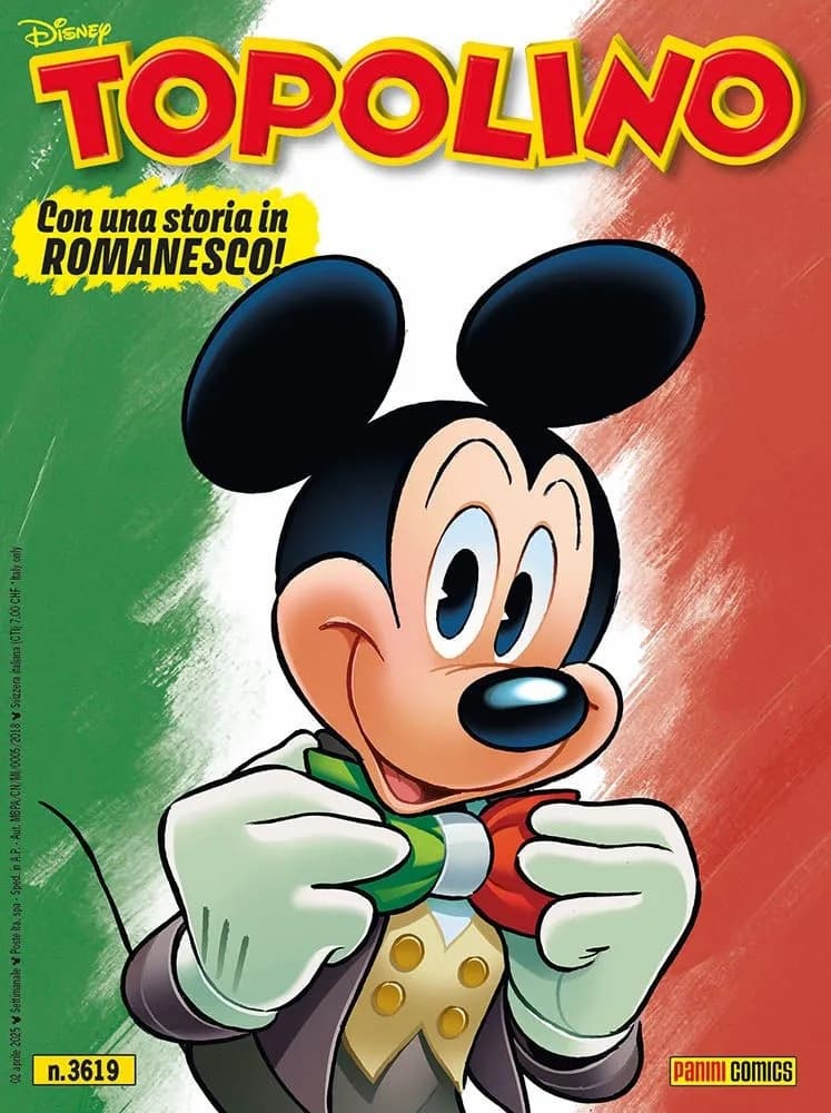 Topolino 3619 - Versione Dialetto Lazio - Panini Comics - Italiano
