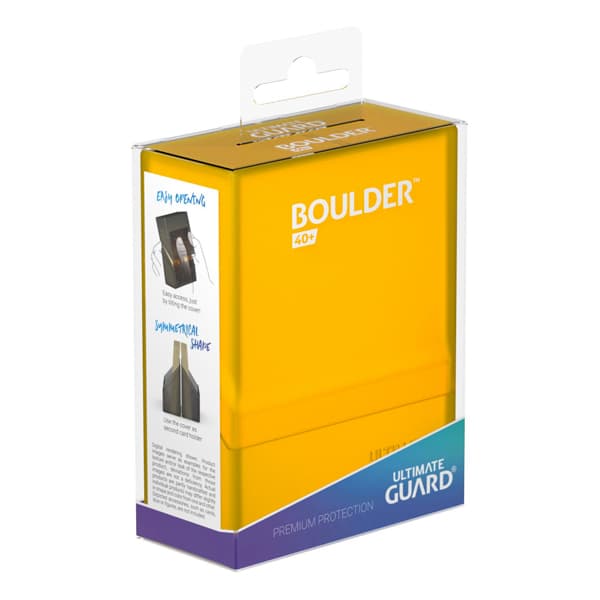 Porta Mazzo Deck Box Boulder Case 40+ Carte - Amber Giallo