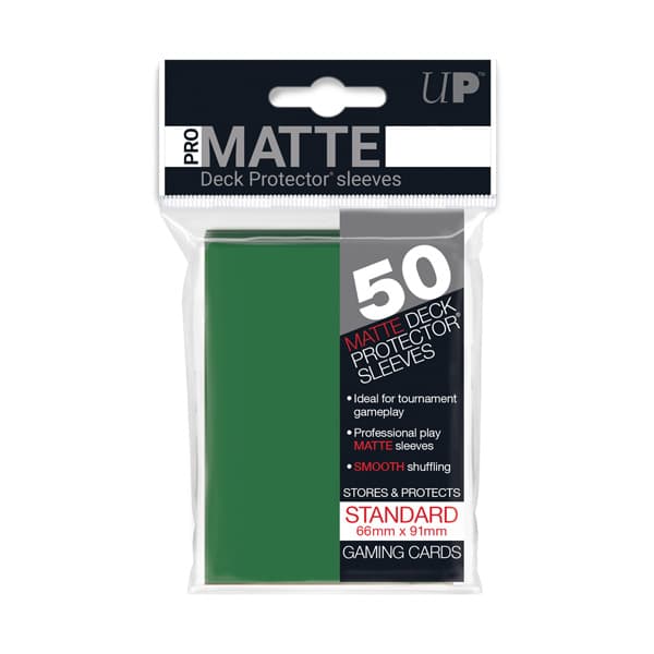 Bustine Protettive 50 Deck Protector Sleeves - Standard 66x91 mm - Green Verde Matte