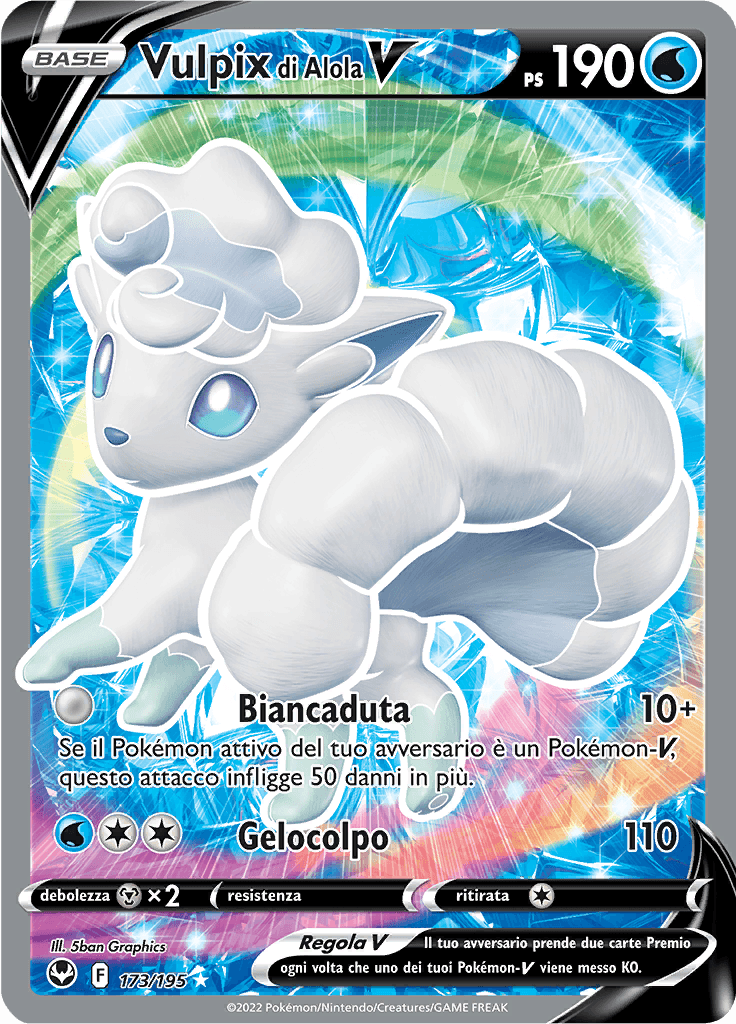 Vulpix di Alola V ASTRO - Tempesta Argentata 173/195 - Italiano - HOLO - Near Mint