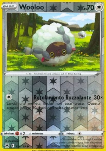 Wooloo - Reverse - Zenit Regale 121/159 - Italiano - HOLO - Near Mint