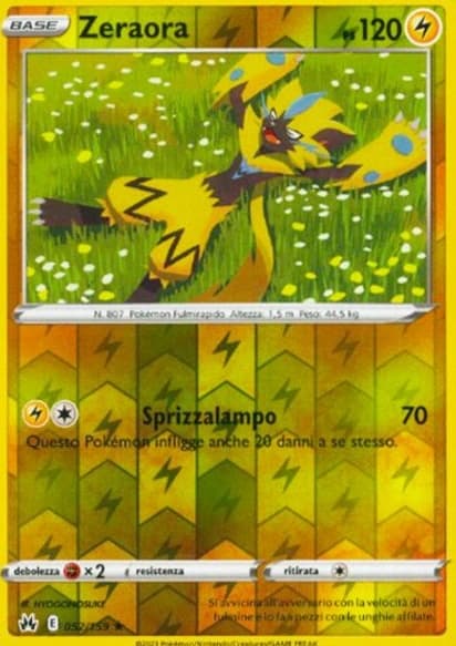 Zeraora - Reverse - Zenit Regale 52/159 - Italiano - HOLO - Near Mint