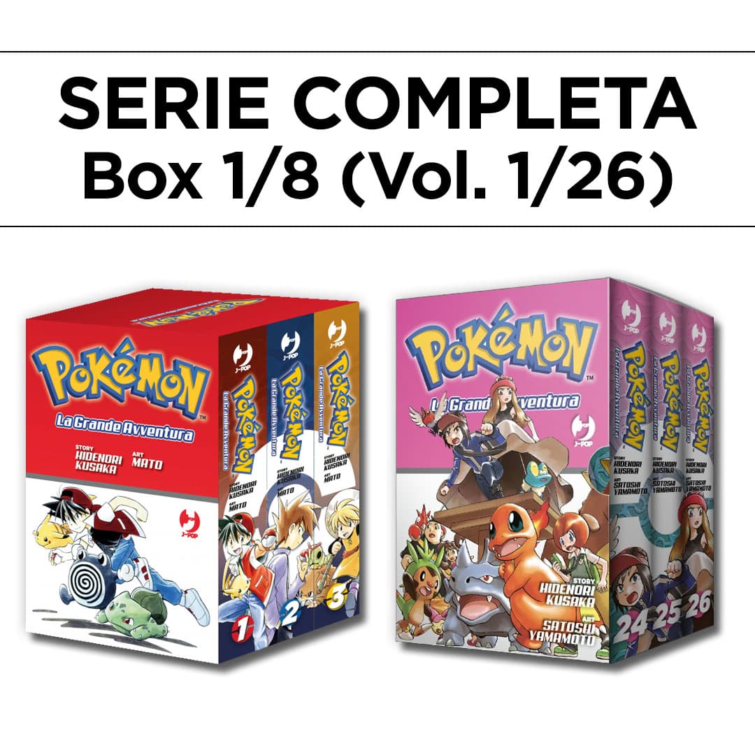 Pokemon La Grande Avventura Cofanetto Box 1/8 (Vol. 1/26) - Serie Completa - Jpop - Italiano