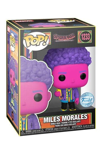Spider-Man: Across the Spider-Verse Funko POP! Marvel Vinyl Figure Miles Morales(BLKLT) Exclusive Edition 9 cm #1233 - Marvel